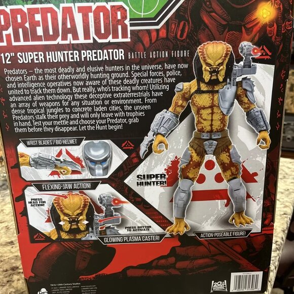 NEW IN BOX PREDATOR SUPER HUNTER 12" ACTION FIGURE - Picture 4 of 6